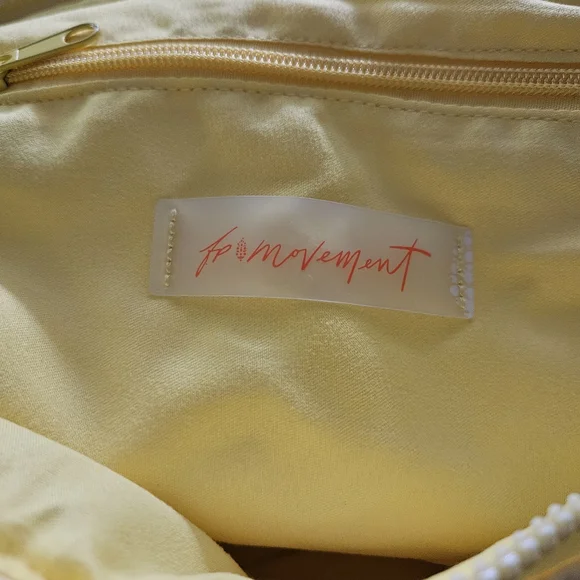 NWT Free People Yellow Quilted Hobo Bag - Sour Citrus - Picture 6 of 11